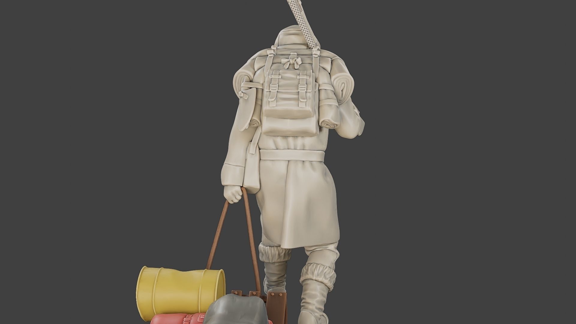 Post-Apocalyptic Male PAM1 001 3D print model_25
