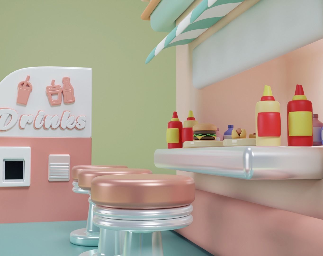 Food Shop 3D model_1