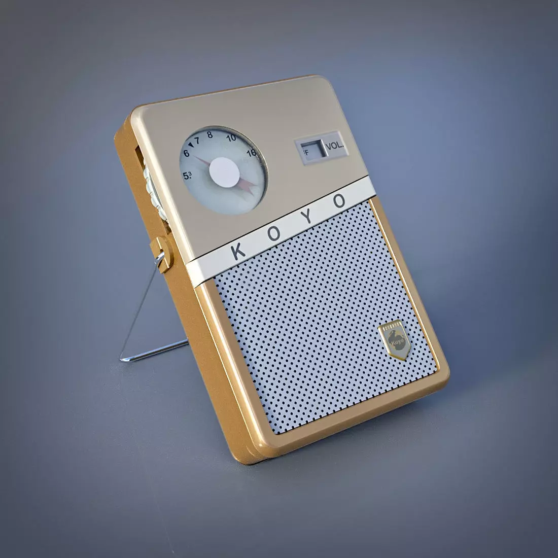 Koyo KR-6TS35 Vintage Transistor Radio 3D model_0