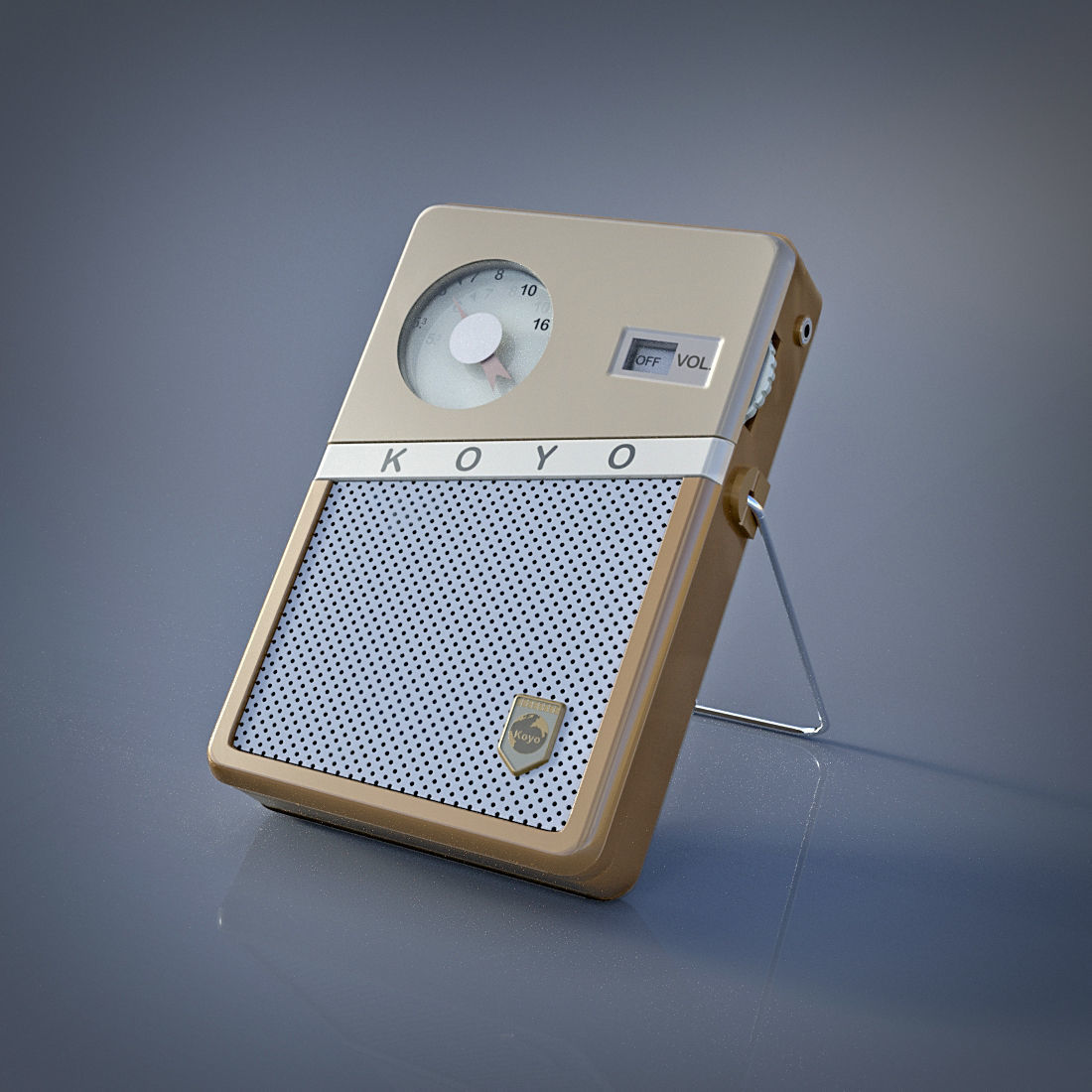 Koyo KR-6TS35 Vintage Transistor Radio 3D model_2