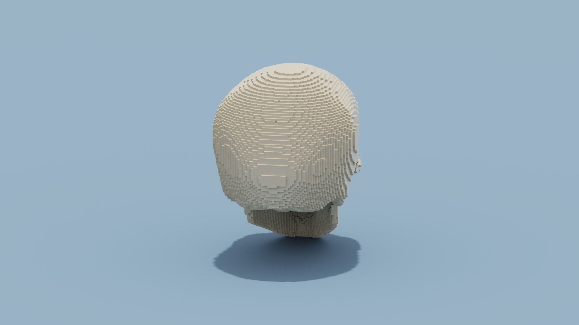 Voxel Skull Low-poly 3D model_9