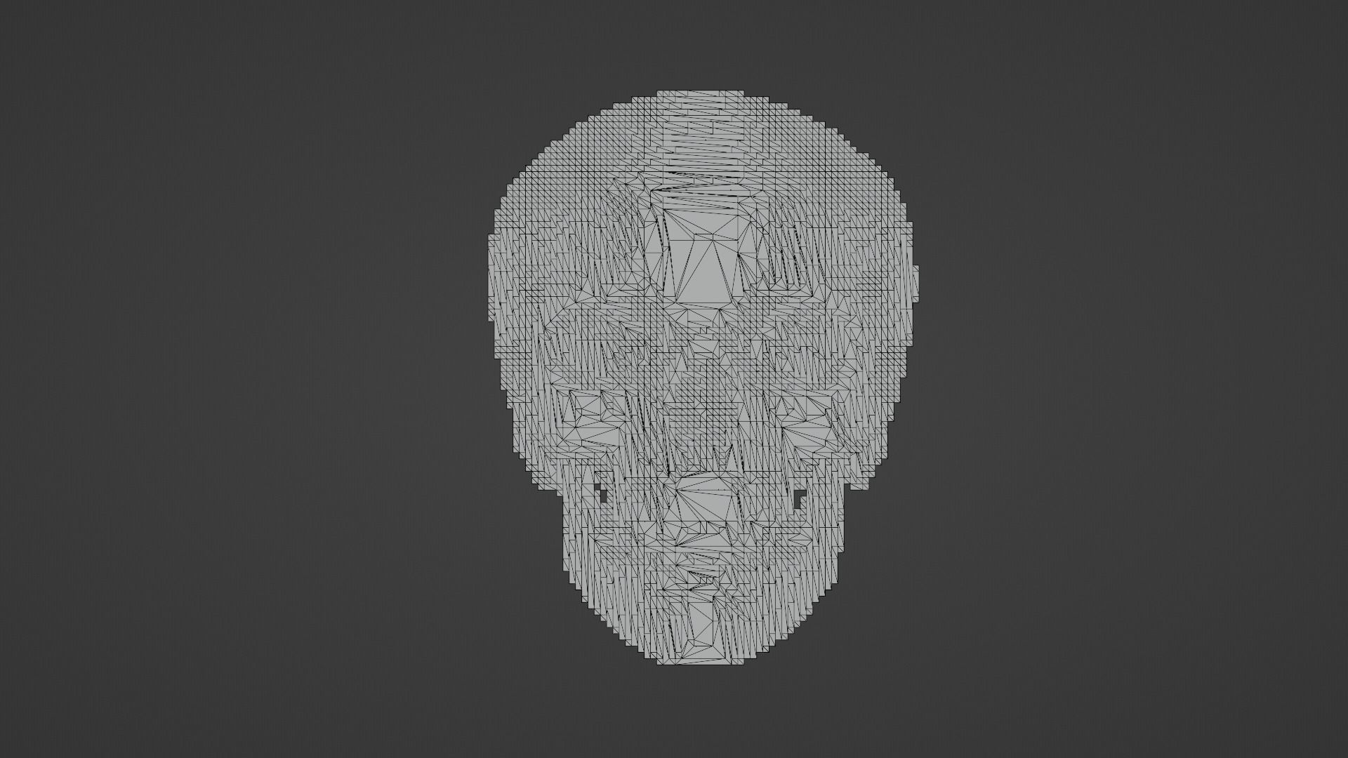 Voxel Skull Low-poly 3D model_16