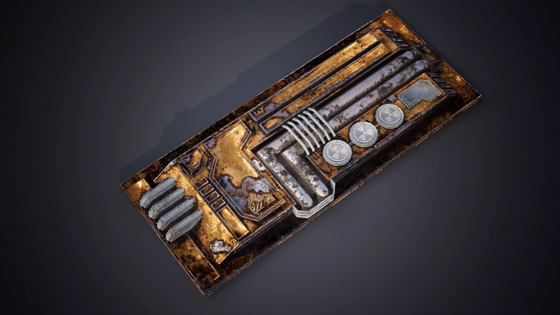 Sci-fi detail Low-poly 3D model