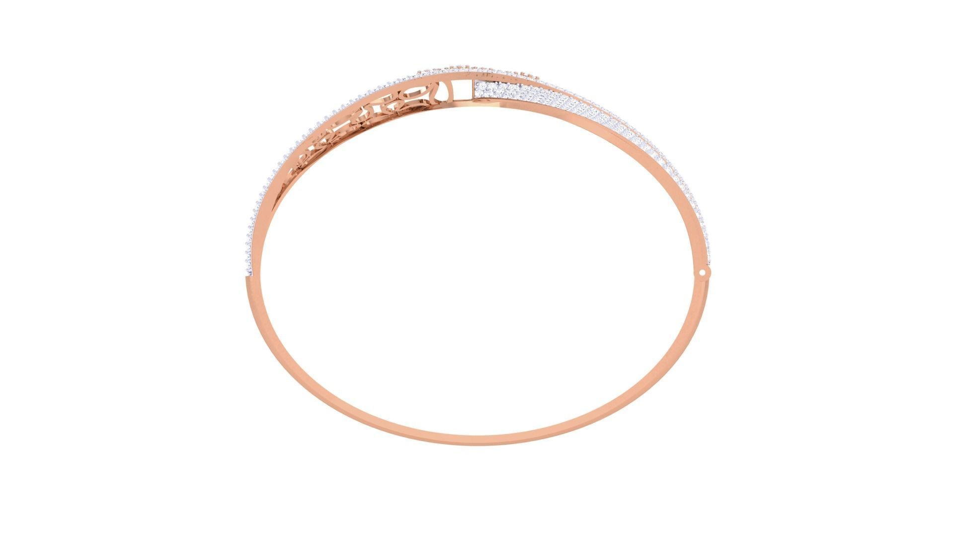 Flowers High Jewelry Italian Diamond Bracelets 3dm stl obj gltf 3D print model_10