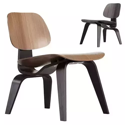 Vitra LCW Plywood Chair Low-poly 3D model