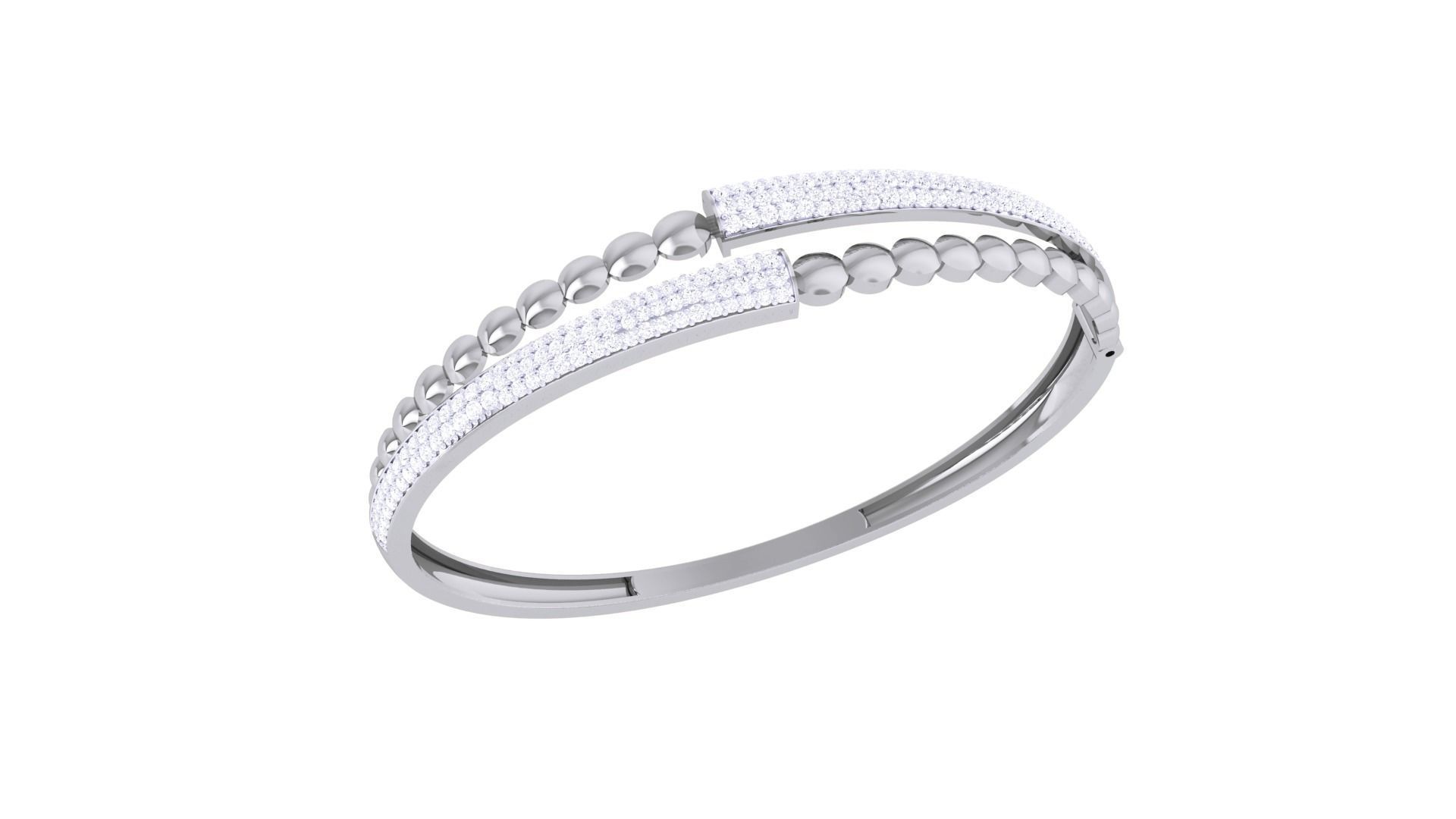 Beads Balls High Jewelry Italian Diamond Bracelets 3dm stl obj 3D print model_6