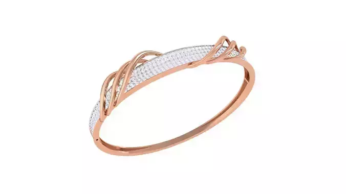 Twisted Wires High Jewelry Italian Diamond Bracelets 3dm stl  3D print model