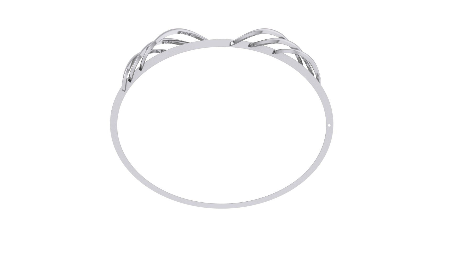 Twisted Wires High Jewelry Italian Diamond Bracelets 3dm stl  3D print model_10