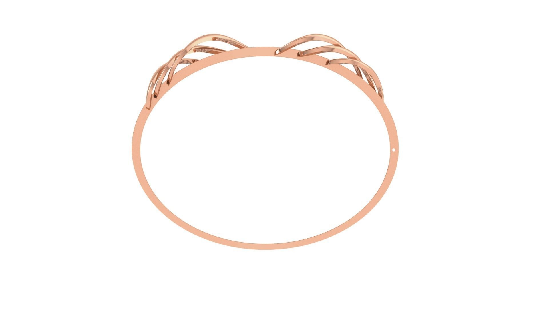 Twisted Wires High Jewelry Italian Diamond Bracelets 3dm stl  3D print model_11