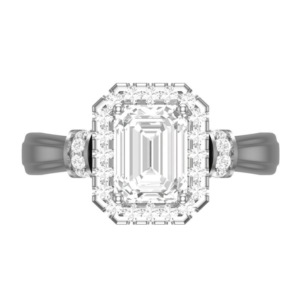 Engagement ring 3D print model_2