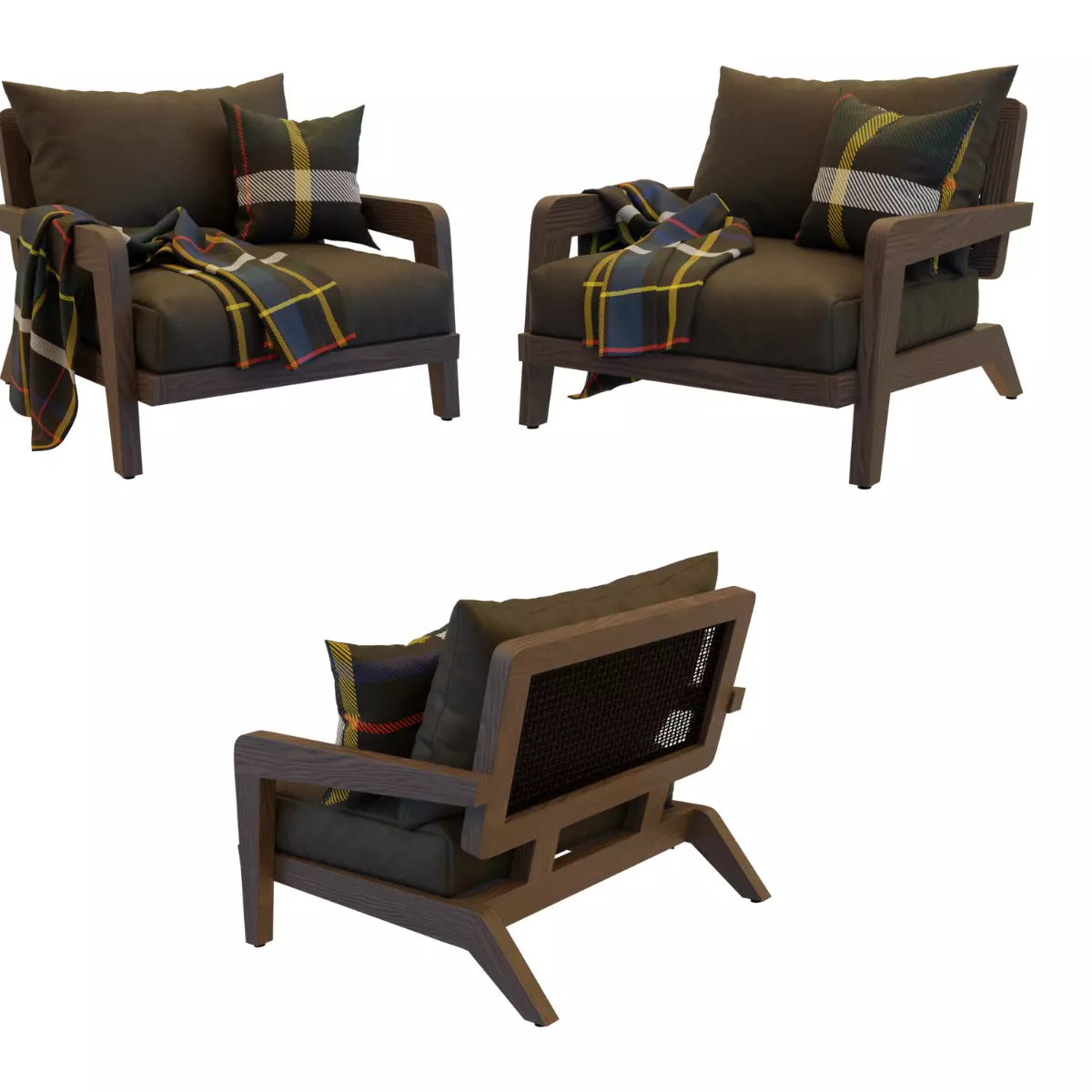 VICTORIA LOUNGE Kreslo Low-poly 3D model