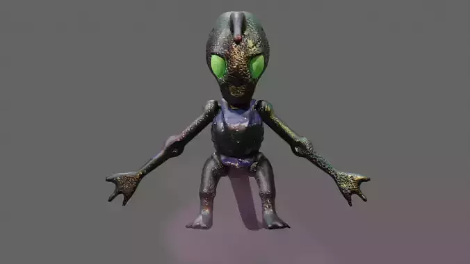 3D model of an alien creature LP