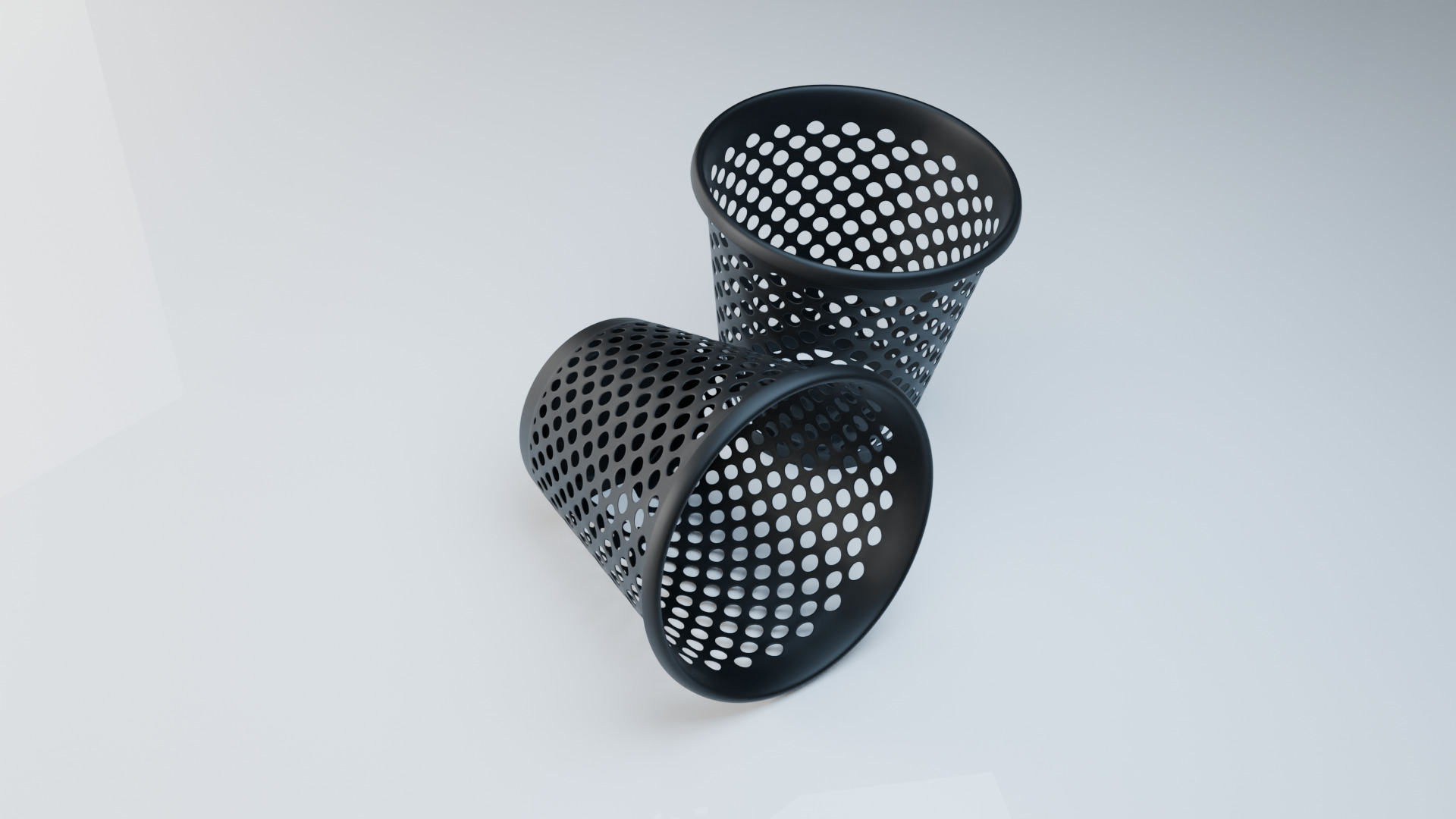 Trash bin Low-poly 3D model_3