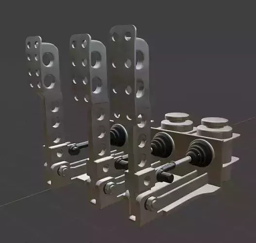 Race Car Pedals 3D model
