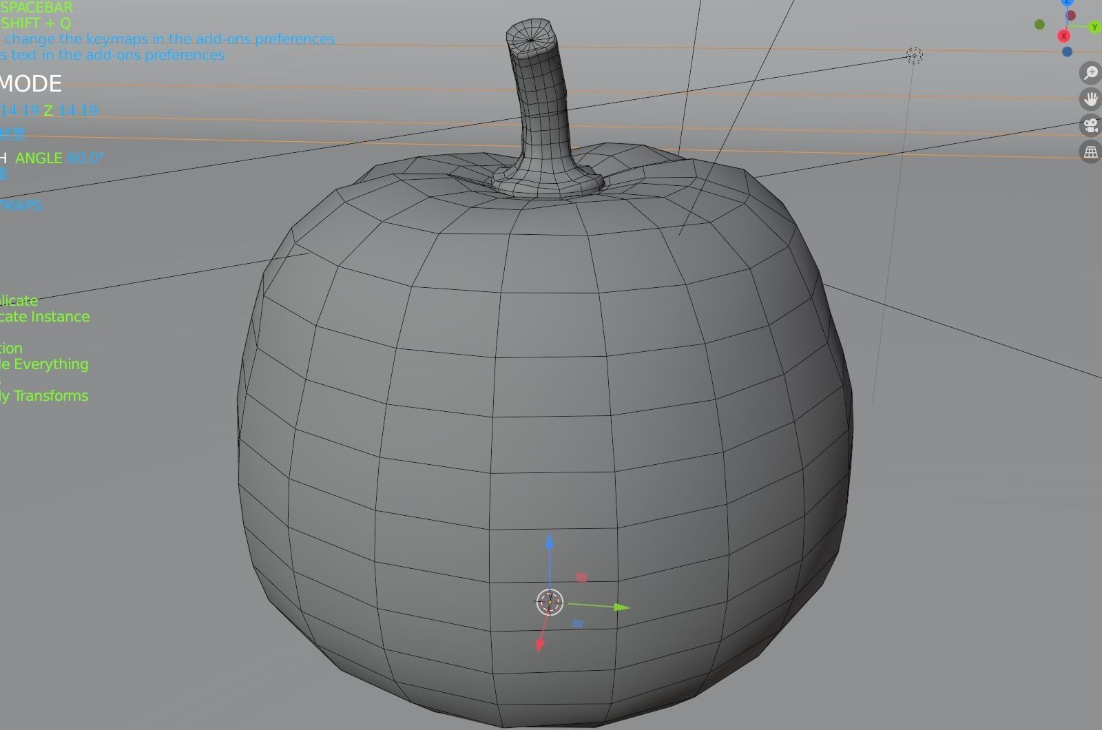 pumpkin PBR low model Low-poly 3D model_2
