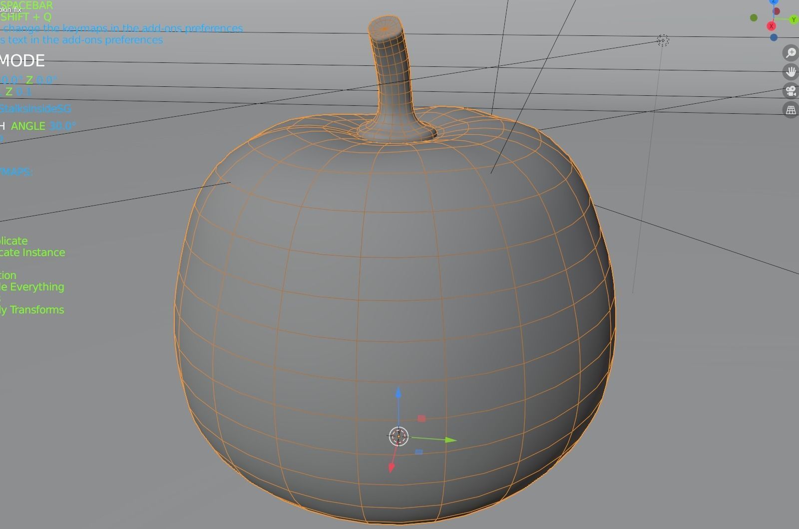 pumpkin PBR low model Low-poly 3D model_3