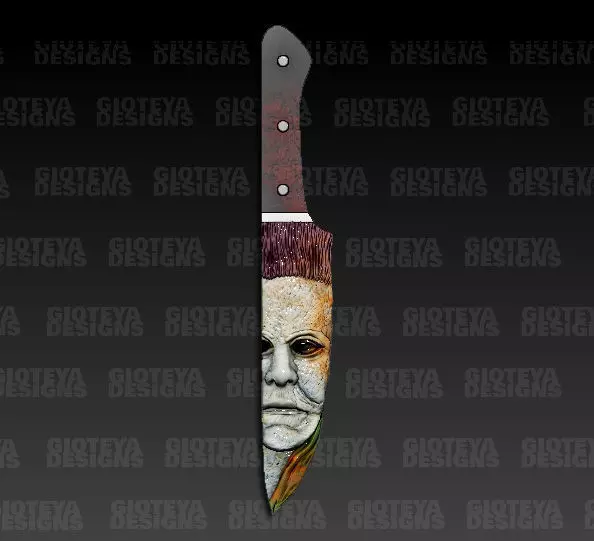 Horror Acccesories Halloween Michael Mayers Knife 3D model_0