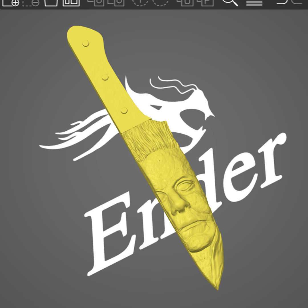 Horror Acccesories Halloween Michael Mayers Knife 3D model_2
