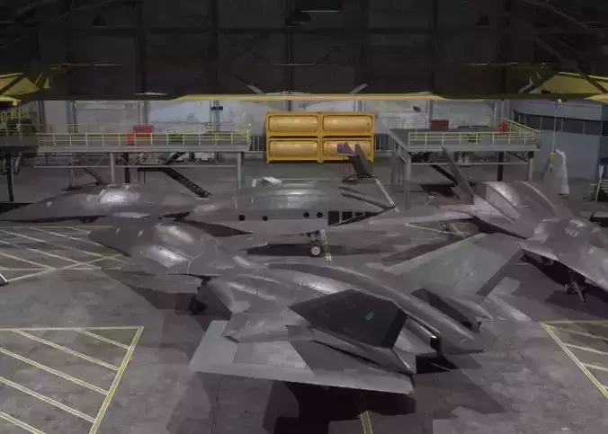 Future PLAAF White Emperor Advanced Air Combat System Low-poly 3D model