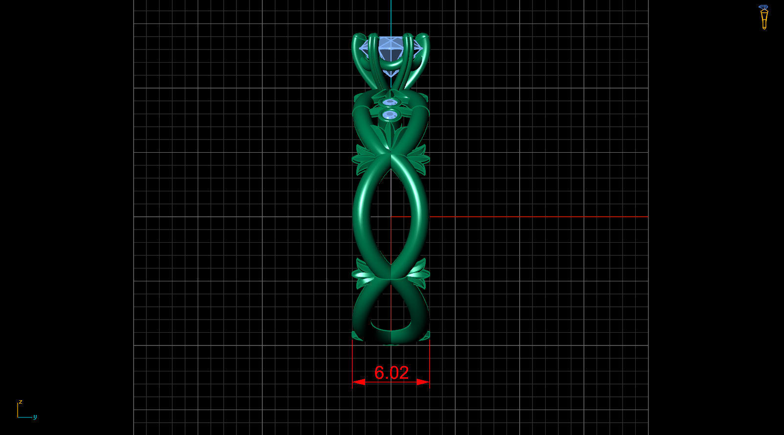 Solitaire ring 3D print model_7