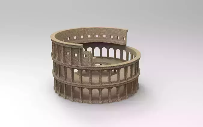 Simplified Roman Colosseum Replica 3D print model