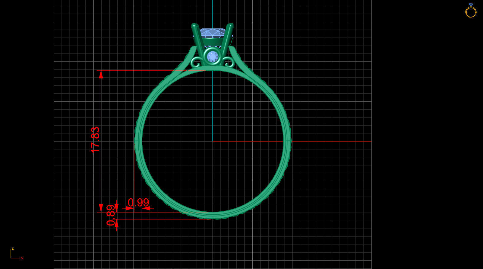 Solitaire ring 3D print model_6