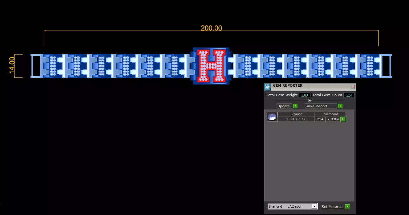 Men Fashion Bracelet 3D print model