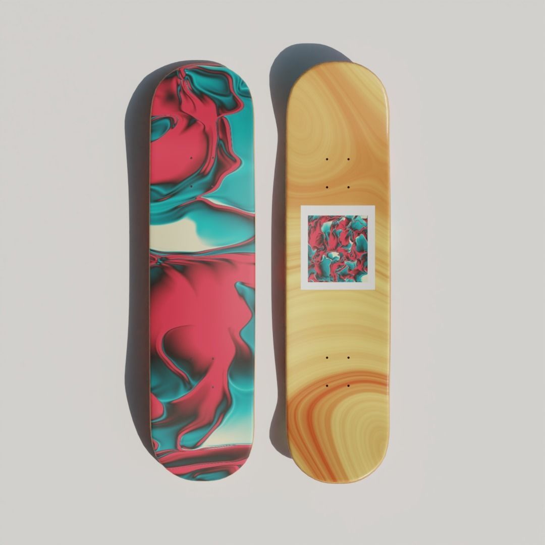 3d Modeling deckskate realistic render cycles 3D model_3