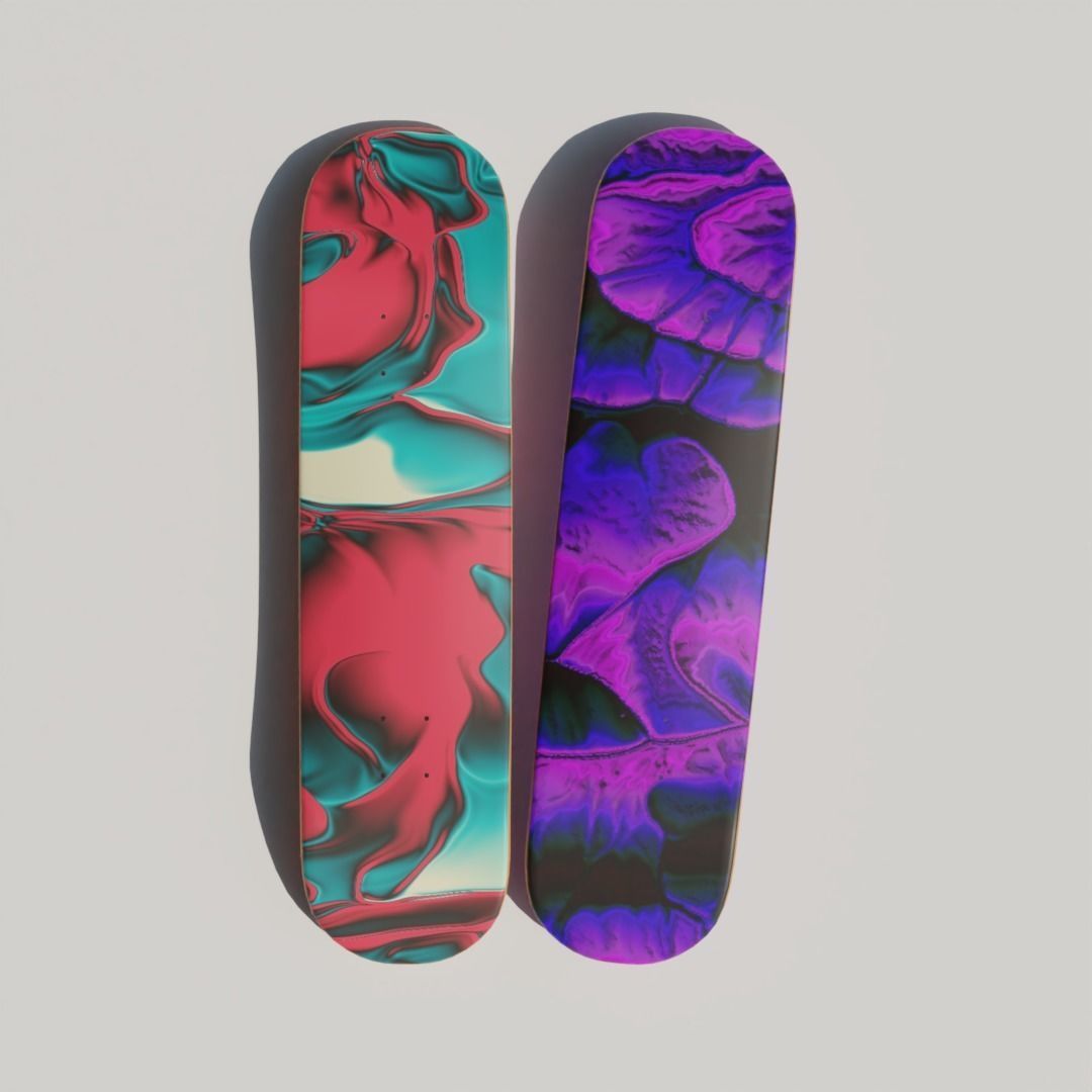 3d Modeling deckskate realistic render cycles 3D model_1