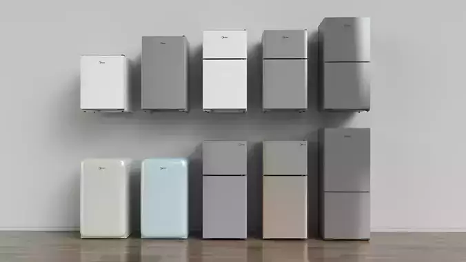 Midea refrigerator freezer 3D model