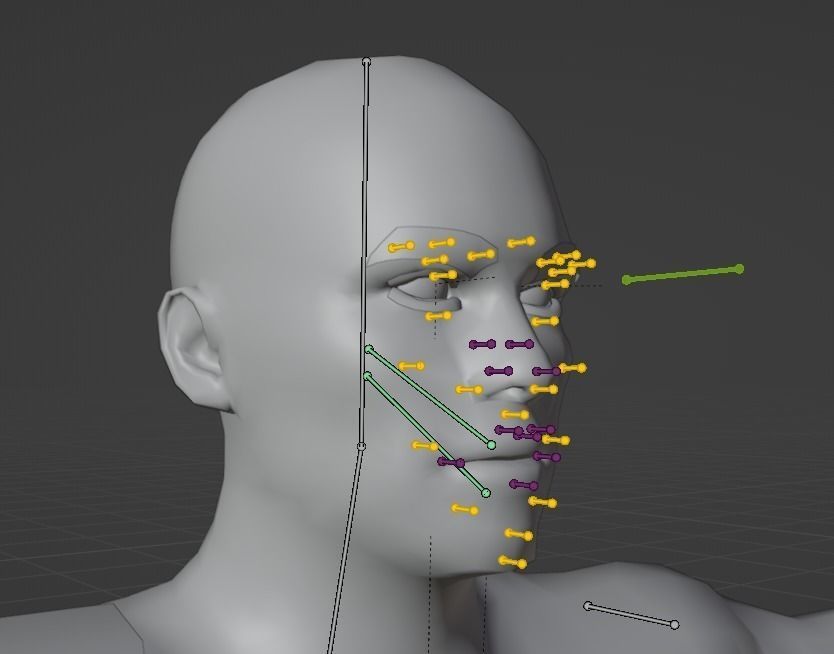 Cyborg character Low-poly 3D model_7