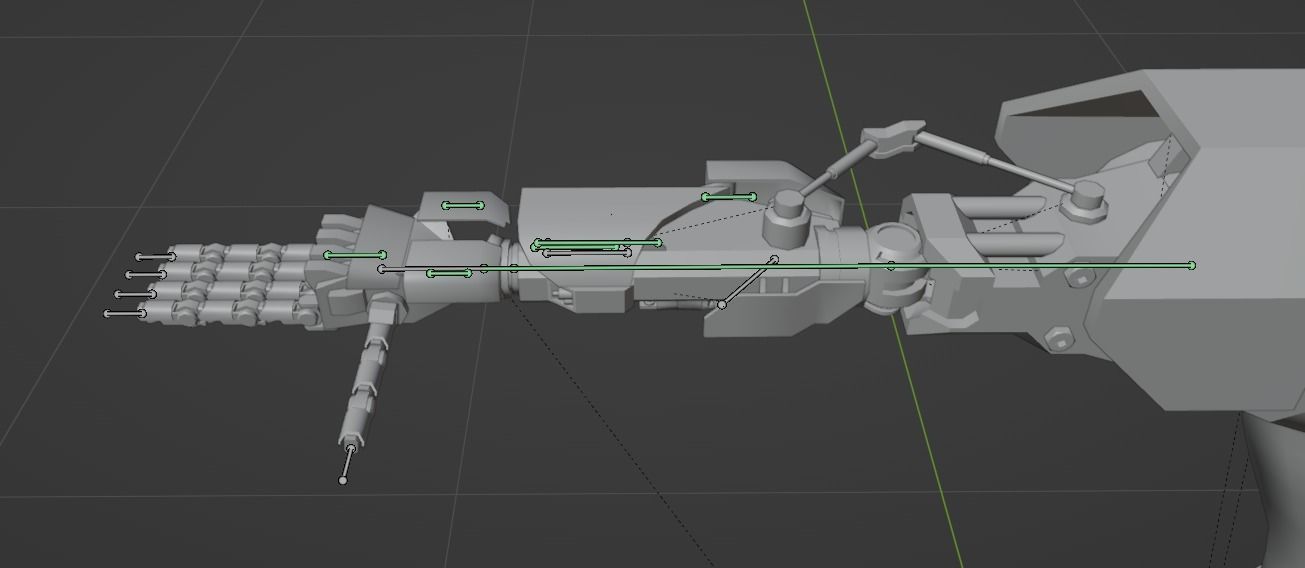 Cyborg character Low-poly 3D model_6