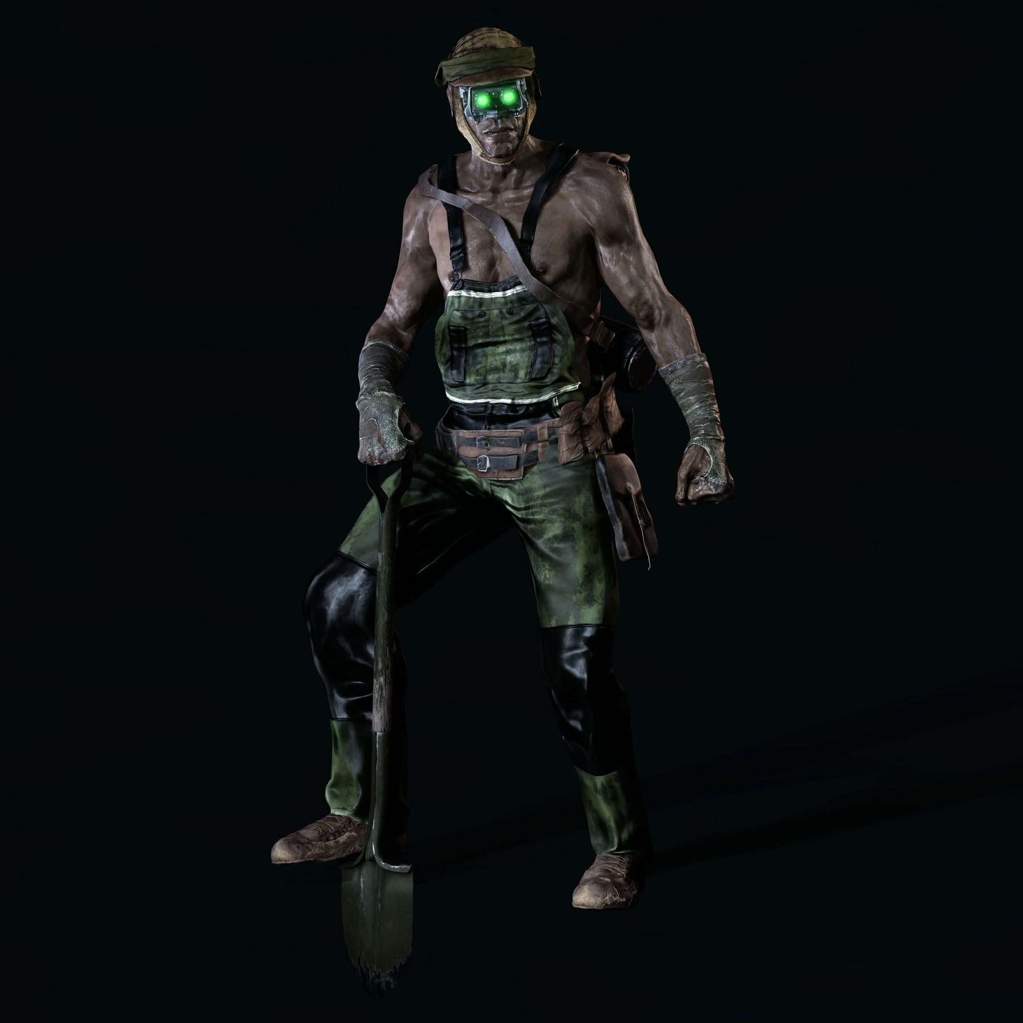 The Mole Character Low-poly 3D model_5