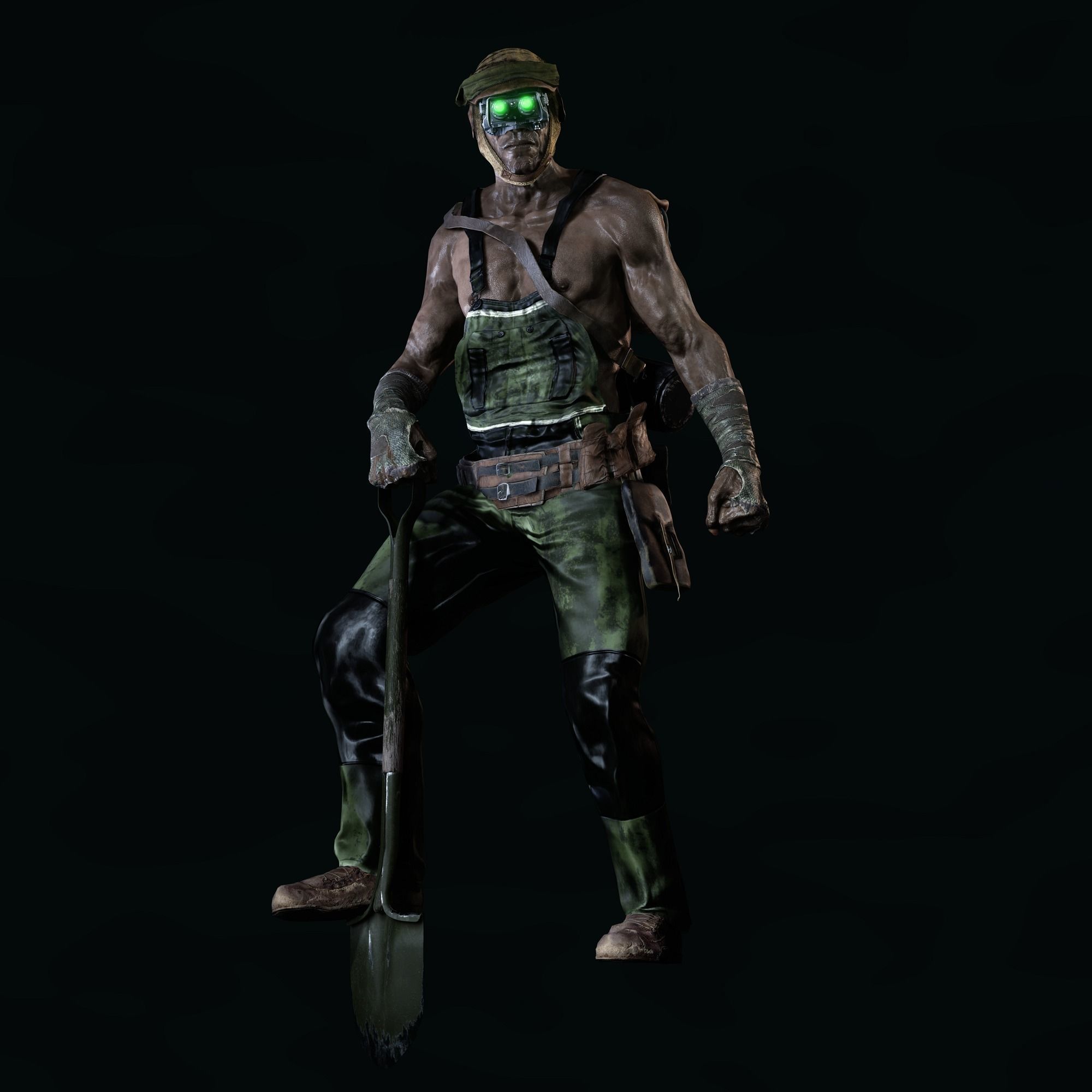 The Mole Character Low-poly 3D model_17