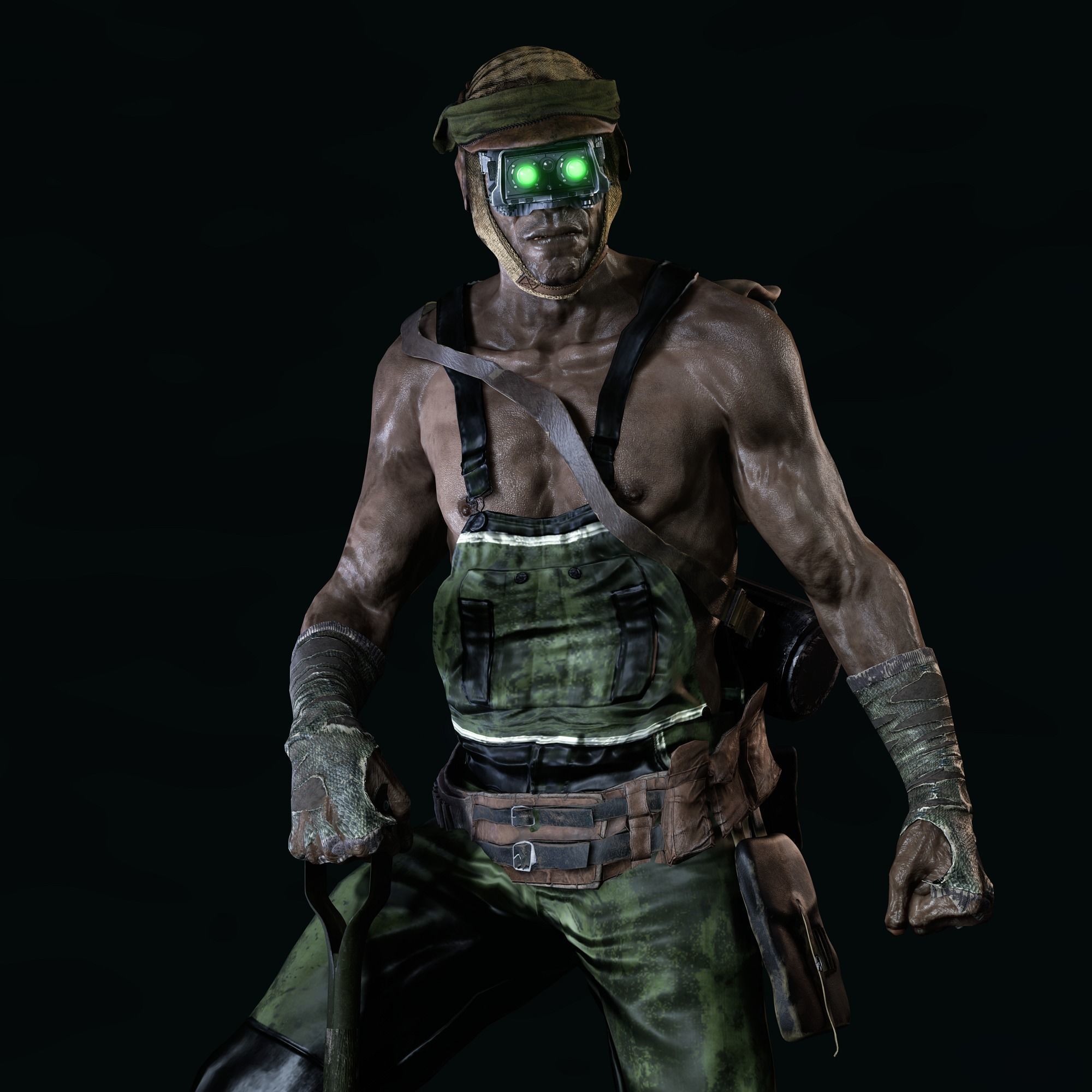 The Mole Character Low-poly 3D model_9