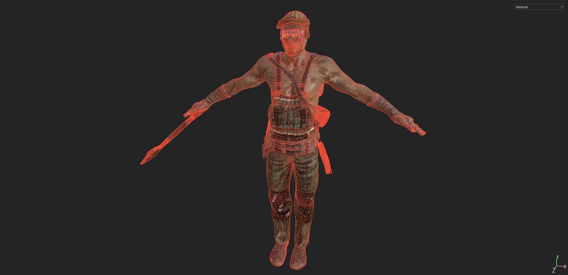 The Mole Character Low-poly 3D model_20