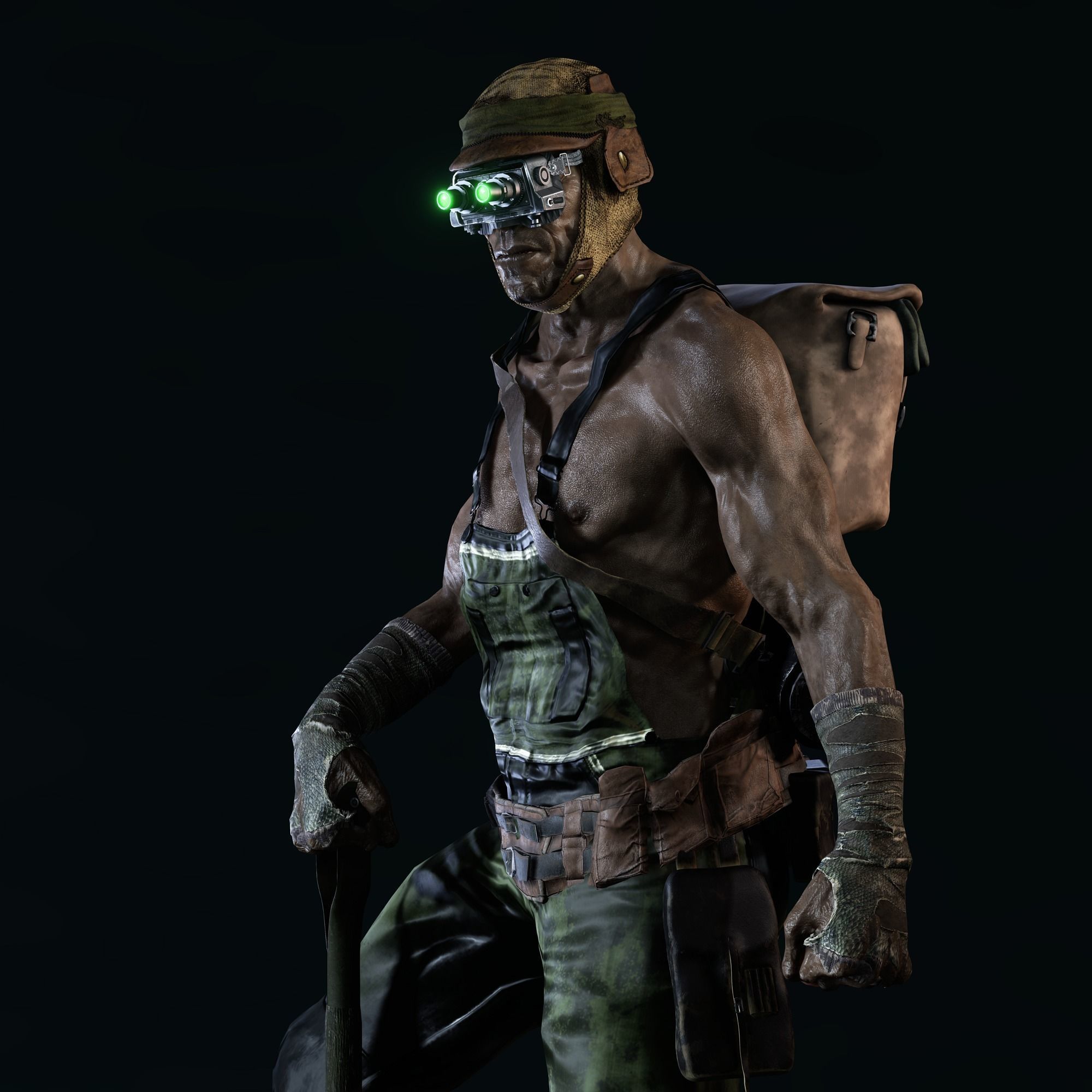 The Mole Character Low-poly 3D model_12