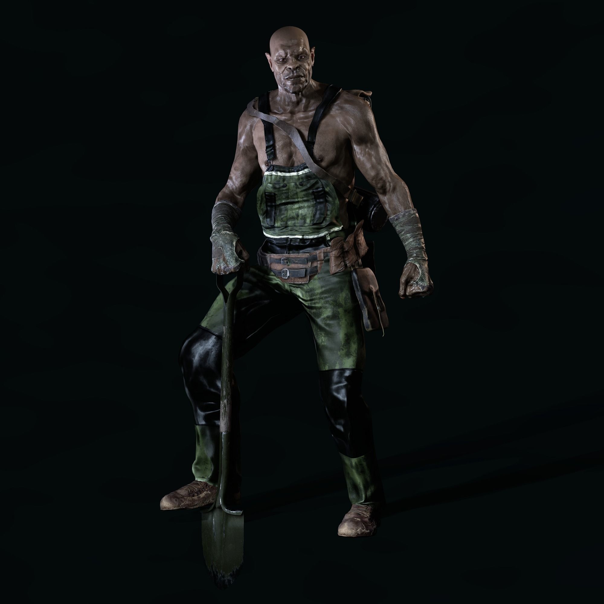 The Mole Character Low-poly 3D model_7