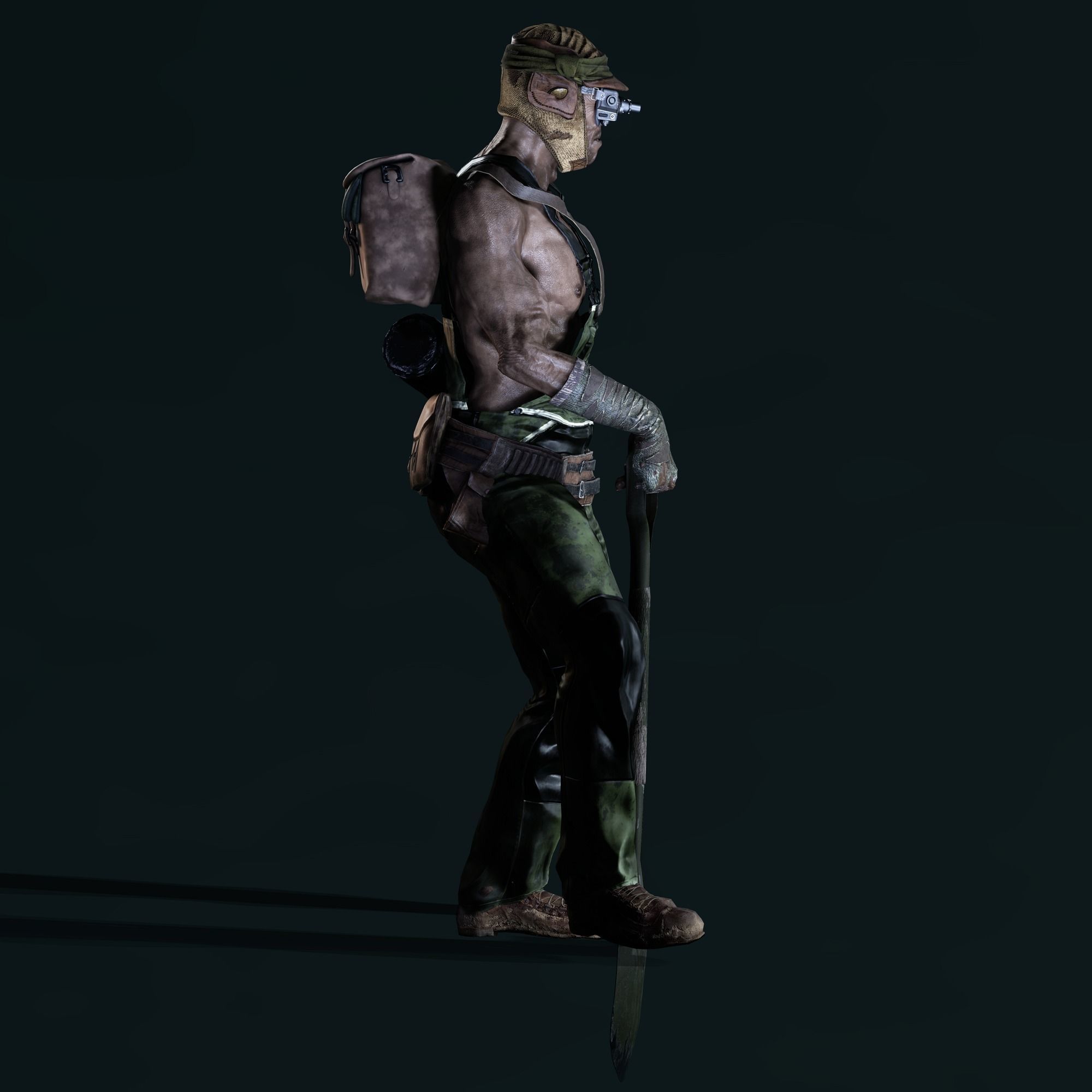 The Mole Character Low-poly 3D model_3