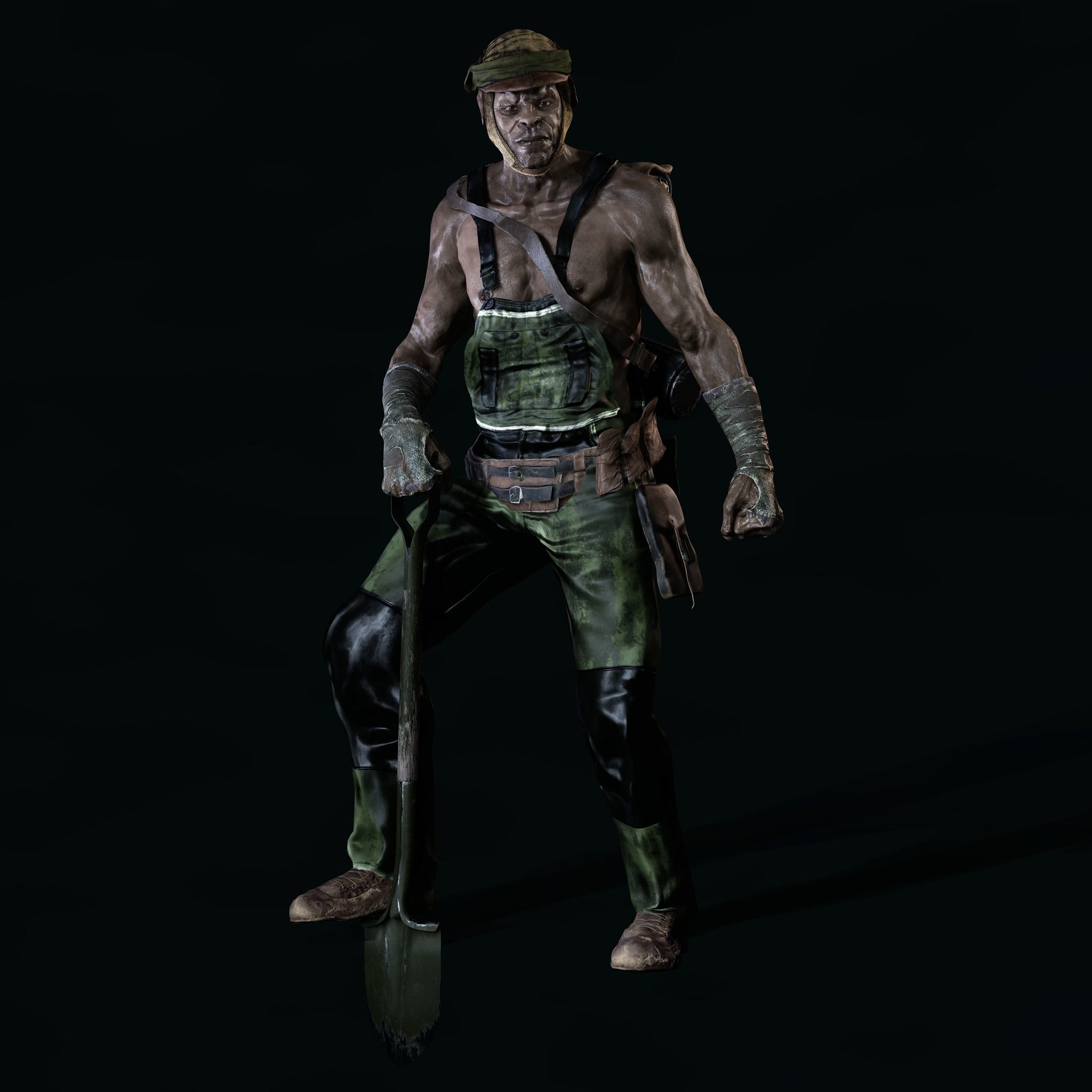 The Mole Character Low-poly 3D model_6