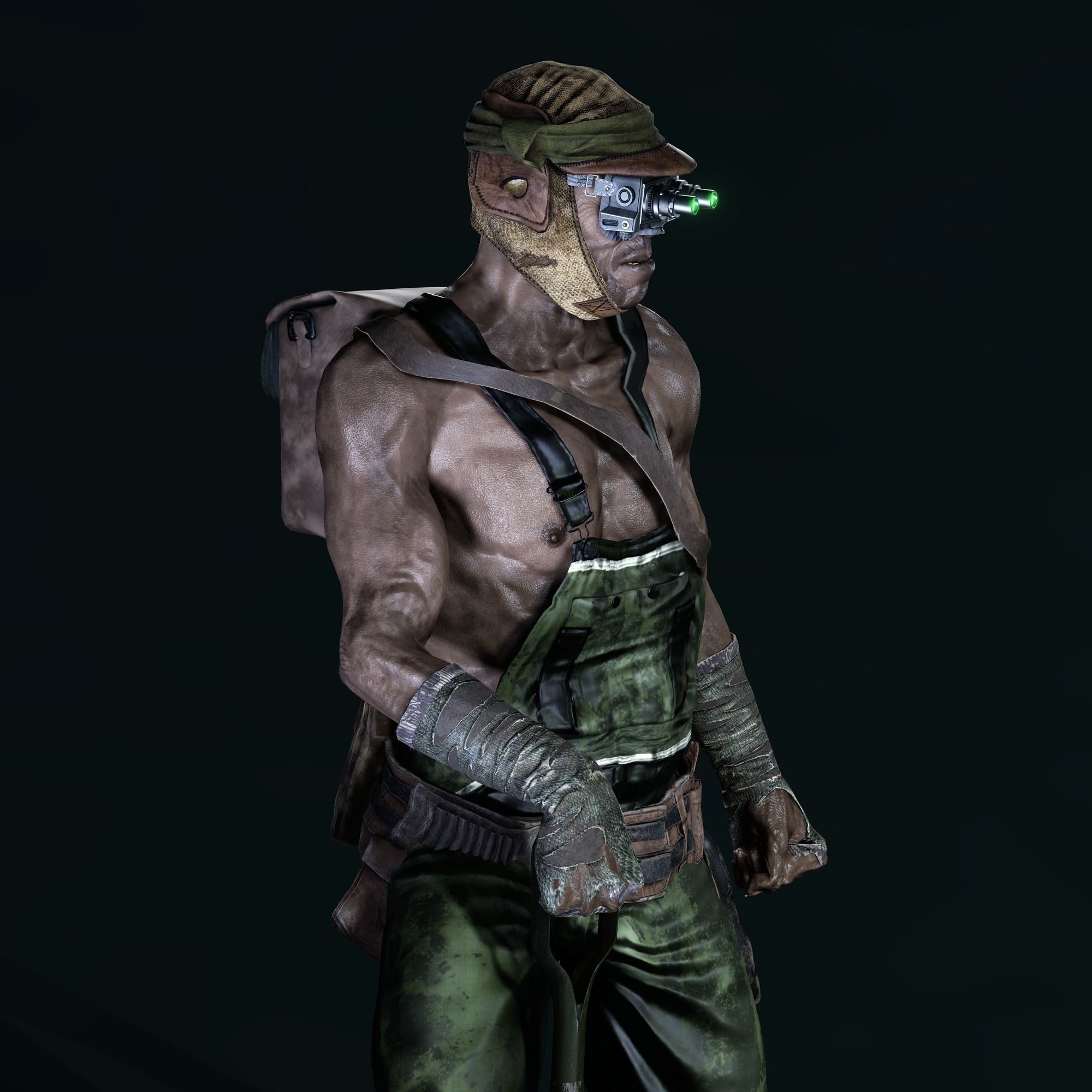 The Mole Character Low-poly 3D model_11