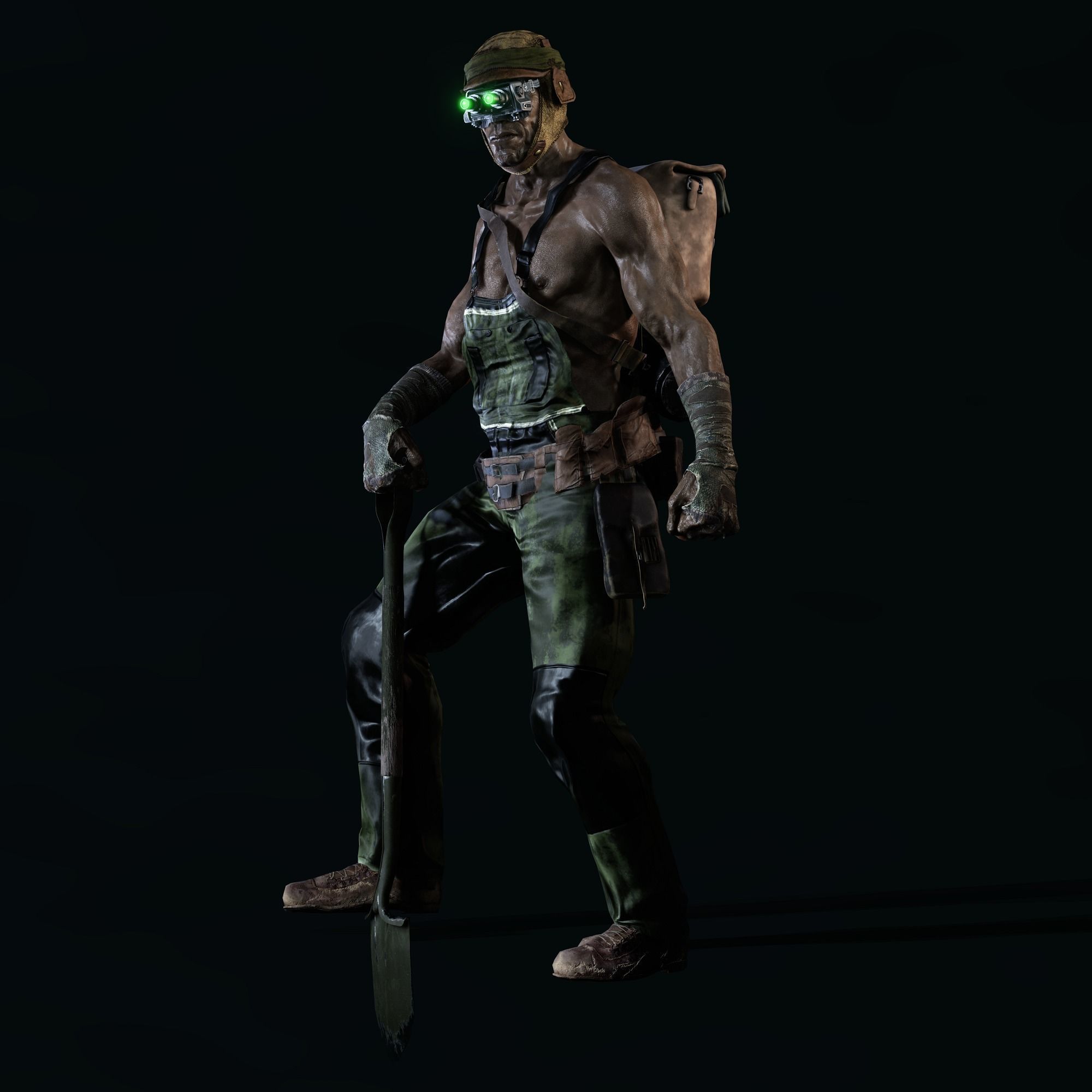 The Mole Character Low-poly 3D model_1