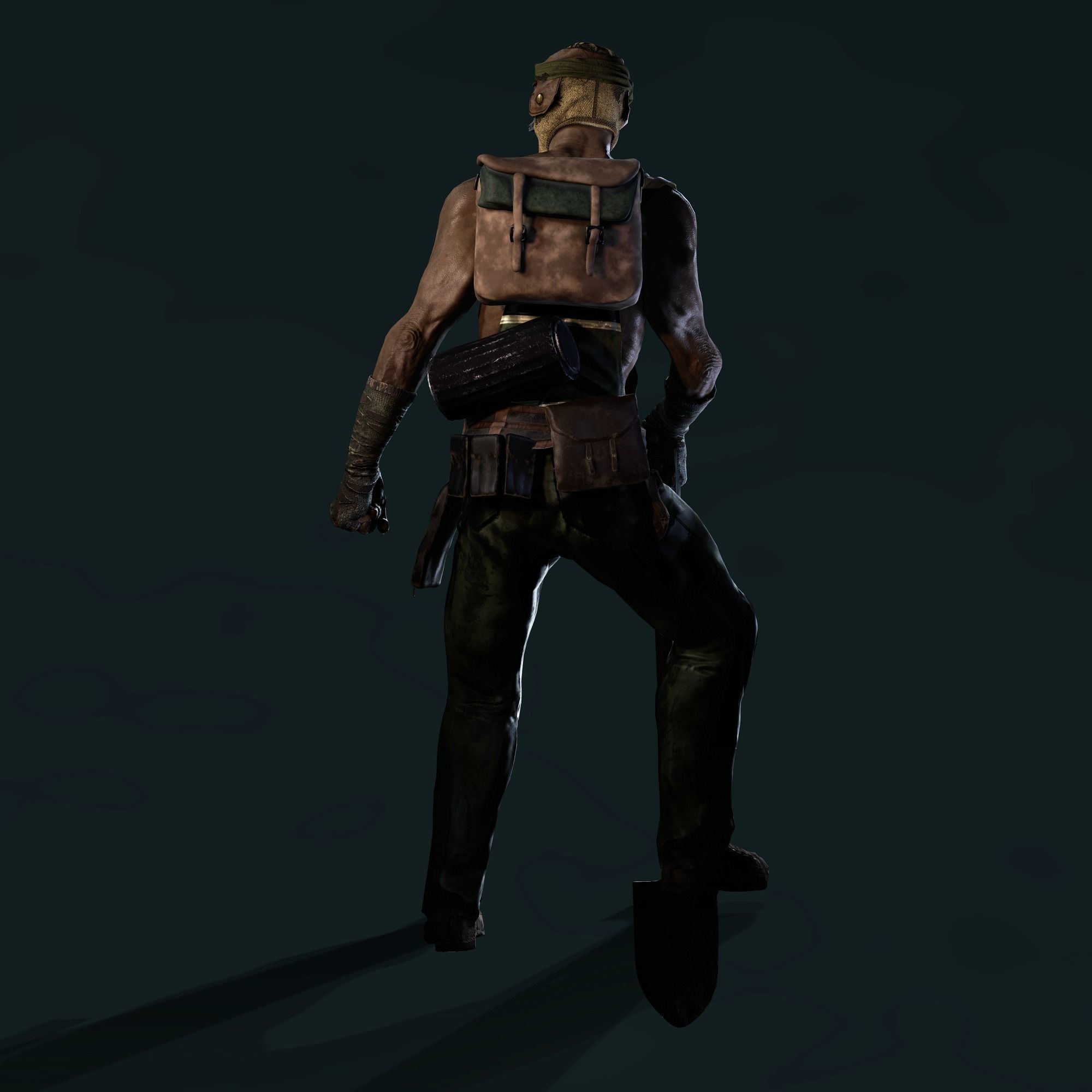 The Mole Character Low-poly 3D model_4