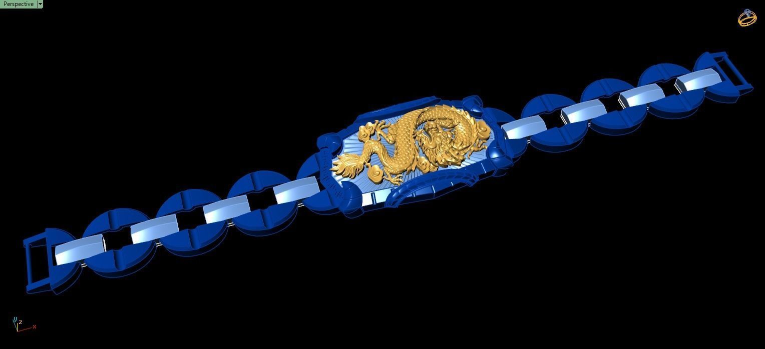 DRAGON Bracelet For Men 3D print model_1