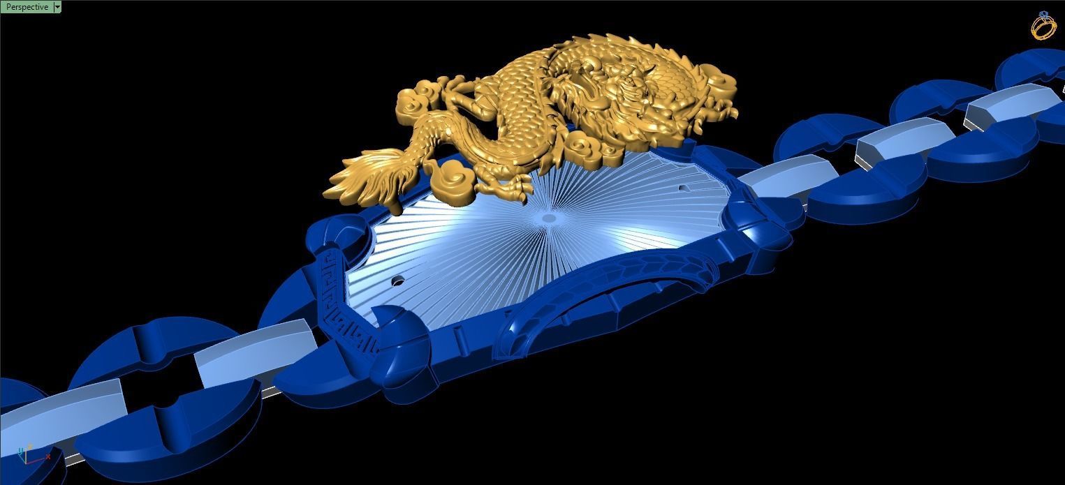 DRAGON Bracelet For Men 3D print model_4