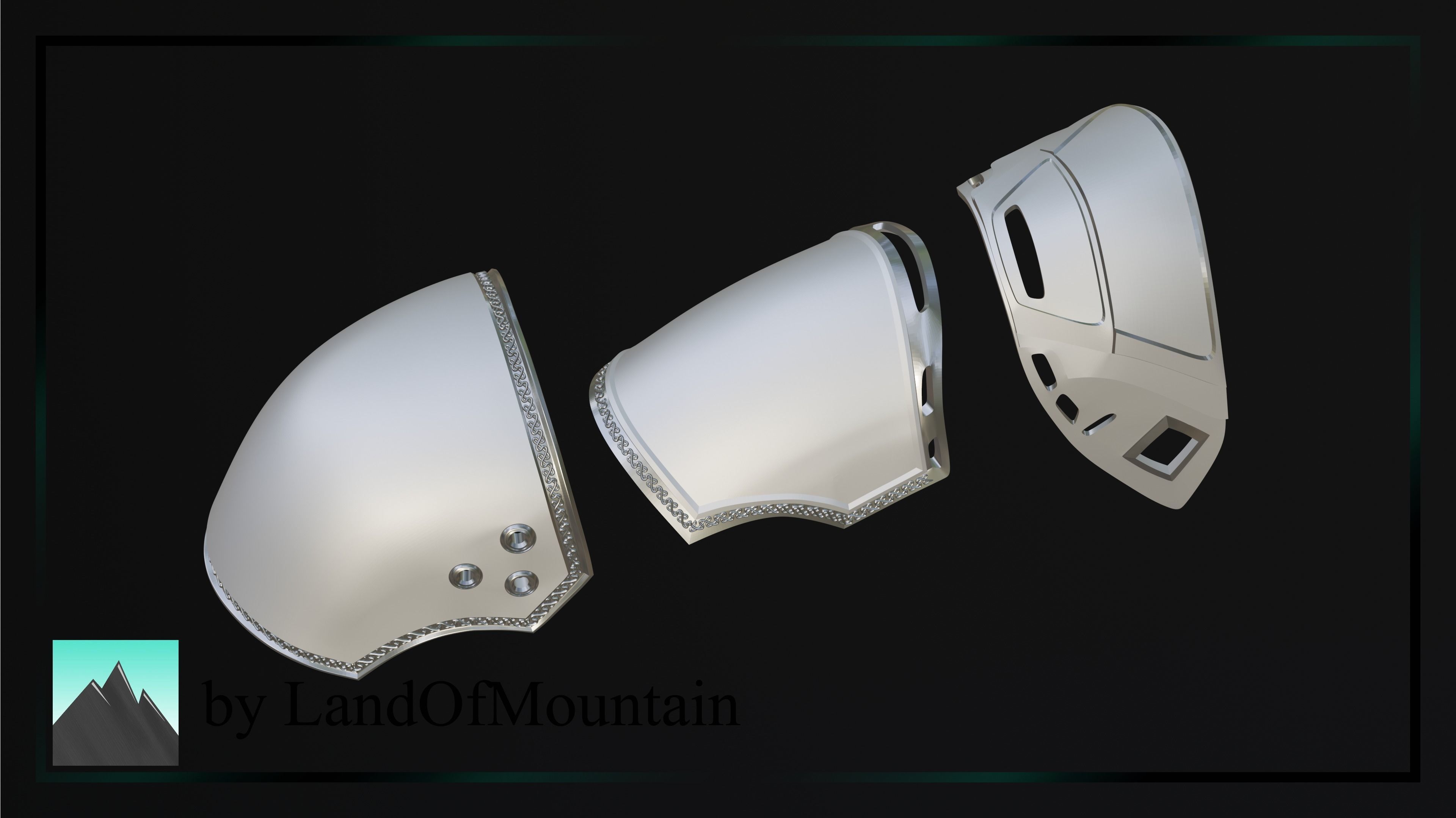 Final Fantasy VII - Sephiroth Pauldrons 3D print model_4