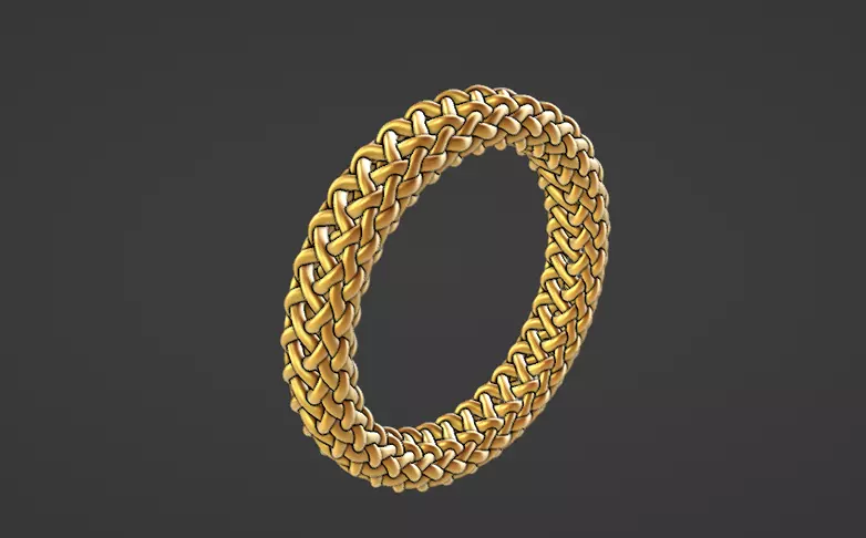 braid woven ring band 3D print model