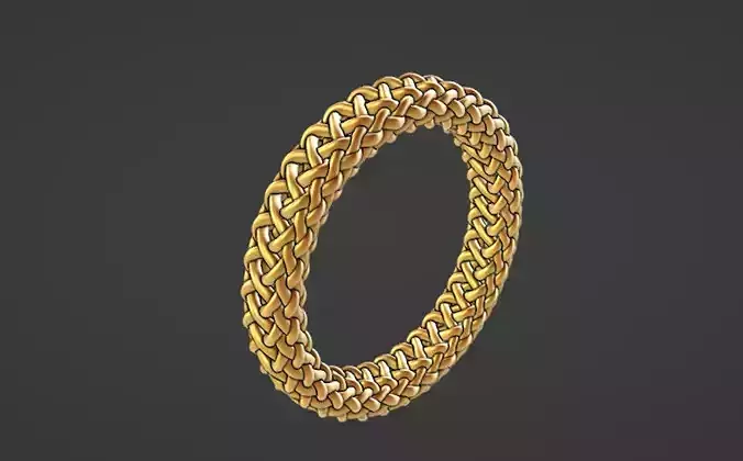braid woven ring band 