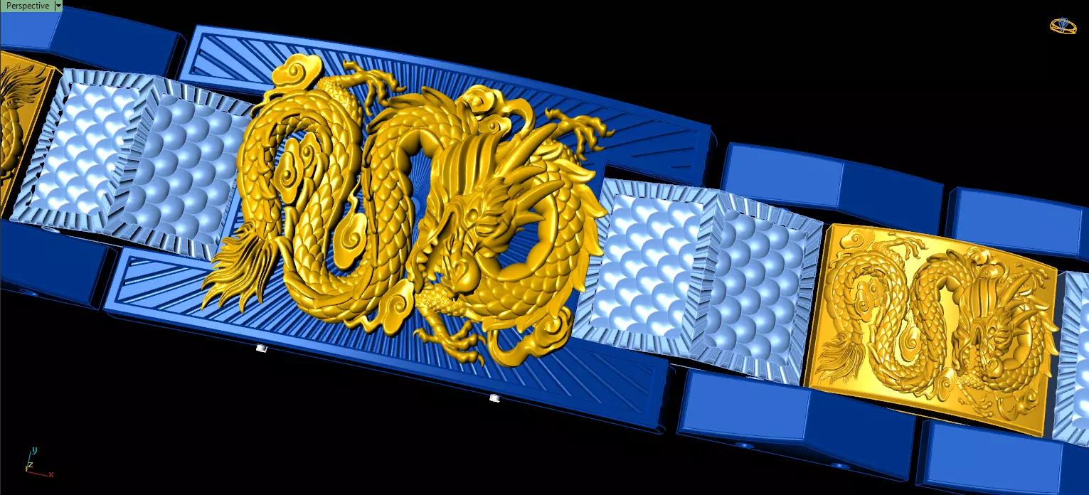 DRAGON Bracelet For Men 3D print model_0