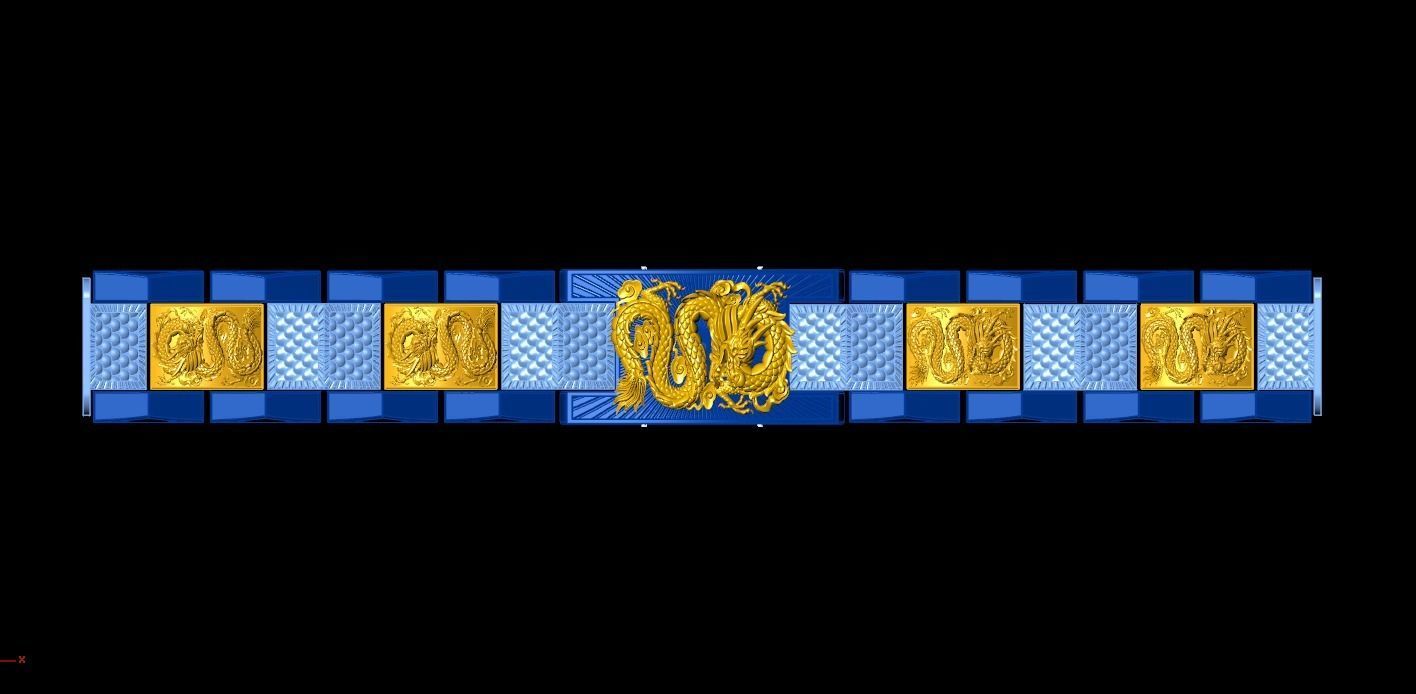 DRAGON Bracelet For Men 3D print model_1